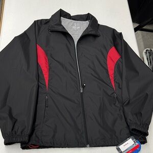 Holloway Men's Black Windbreaker with Red Panels